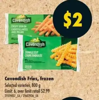 No Frills Cavendish Fries, frozen offer