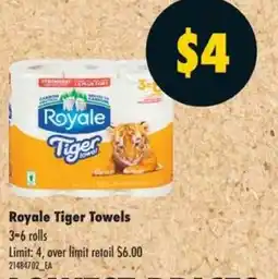 No Frills Royale Tiger Towels offer