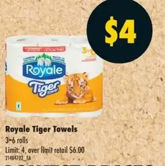 No Frills Royale Tiger Towels offer