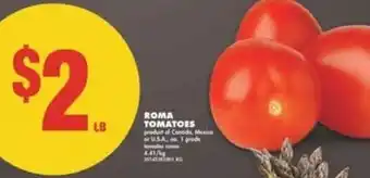 No Frills Roma tomatoes offer