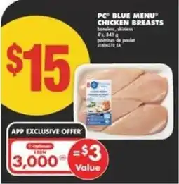 No Frills PC blue menu chicken breasts offer