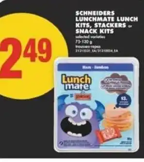 No Frills Schneiders lunchmate lunch kits, stackers- snack kits offer