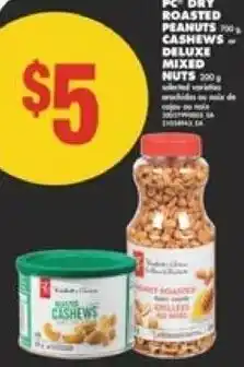 No Frills PC dry roasted peanuts cashews deluxe mixed nuts offer