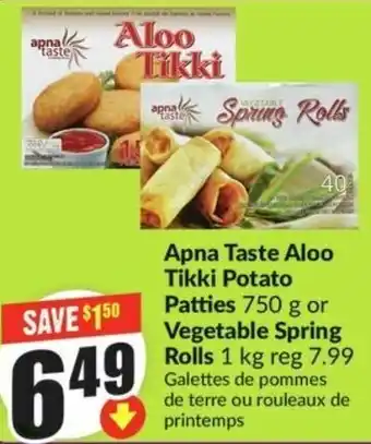 FreshCo Apna Taste Aloo Tikki Potato Patties offer