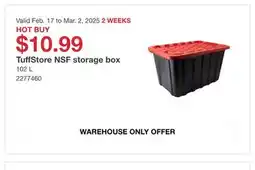 Costco TuffStore NSF storage box offer