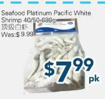 Oceans Fresh Food Market Seafood Platinum Pacific White Shrimp 40/50 680g offer