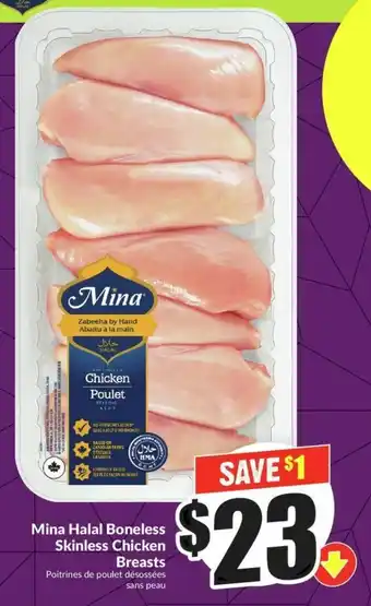 FreshCo Mina Halal Boneless Skinless Chicken Breasts offer