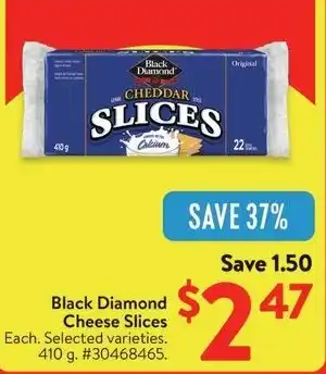 Walmart Black Diamond Cheese Slices offer