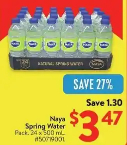 Walmart Naya Spring Water offer