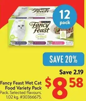 Walmart Fancy Feast Wet Cat Food Variety Pack offer