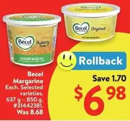 Walmart Becel Margarine Each offer