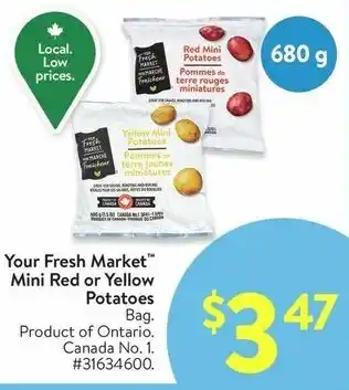 Walmart Your Fresh Market Mini Red or Yellow Potatoes offer