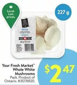 Walmart Your Fresh Market Whole White Mushrooms offer