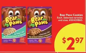 Walmart Bear Paws Cookies offer