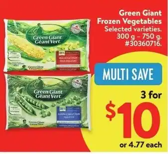 Walmart Green Giant Frozen Vegetables offer