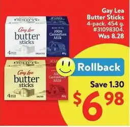 Walmart Gay Lea Butter Sticks offer