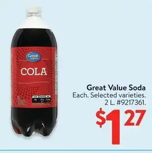 Walmart Great Value Soda offer