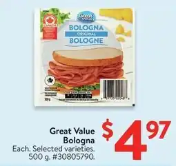 Walmart Great Value Bologna offer