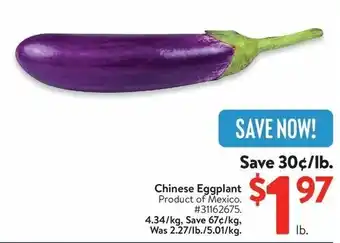 Walmart Chinese Eggplant offer