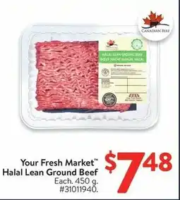 Walmart Your Fresh Market Halal Lean Ground Beef offer