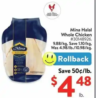 Walmart Mina Halal Whole Chicken offer