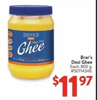 Walmart Brar's Desi Ghee offer