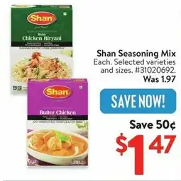 Walmart Shan Seasoning Mix offer