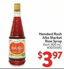 Walmart Hamdard Rooh Afza Sharbat Rose Syrup offer