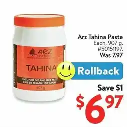 Walmart Arz Tahina Paste offer