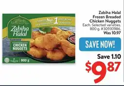 Walmart Zabiha Halal Frozen Breaded Chicken Nuggets offer