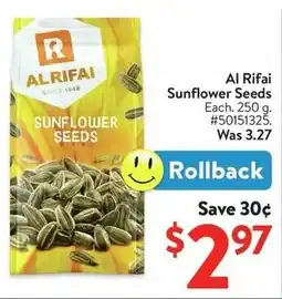 Walmart Al Rifai Sunflower Seeds offer