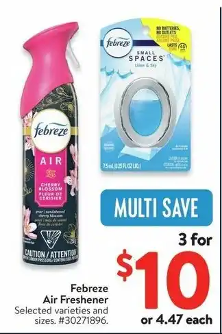 Walmart Febreze Air Freshener offer