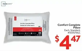 Walmart Comfort Complete Pillow offer