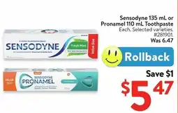 Walmart Sensodyne or Pronamel Toothpaste offer