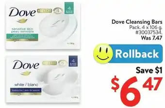 Walmart Dove Cleansing Bars offer