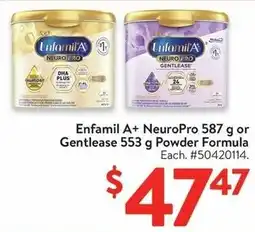 Walmart Enfamil A+ NeuroPro or Gentlease Powder Formula offer