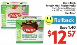 Walmart Boost High Protein Meal Replacement offer