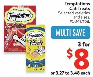 Walmart Temptations Cat Treats offer