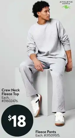 Walmart Crew Neck Fleece Top offer