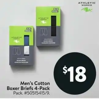 Walmart Men's Cotton Boxer Briefs offer