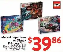 Walmart Marvel Superhero or Disney Princess Sets offer