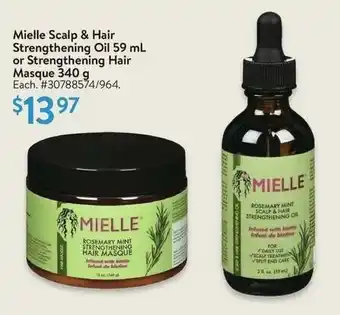 Walmart Mielle Scalp & Hair Strengthening Oil or Strengthening Hair Masque offer