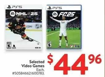 Walmart Selected Video Games offer