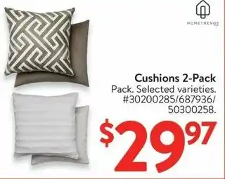 Walmart Cushions 2-Pack offer