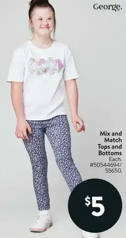 Walmart George mix and match tops and bottoms offer