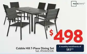 Walmart Cobble Hill 7-Piece Dining Set offer