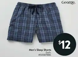 Walmart George Men's Sleep Shorts offer