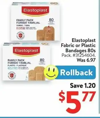 Walmart Elastoplast Fabric or Plastic Bandages offer