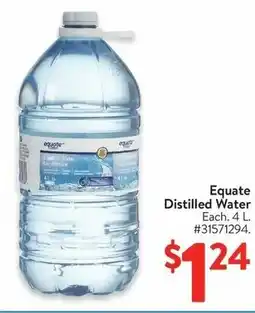 Walmart Equate Distilled Water offer