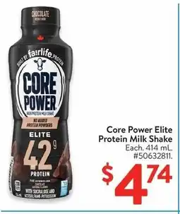 Walmart Core Power Elite Protein Milk Shake offer